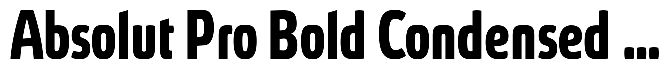 Absolut Pro Bold Condensed Upright Italic